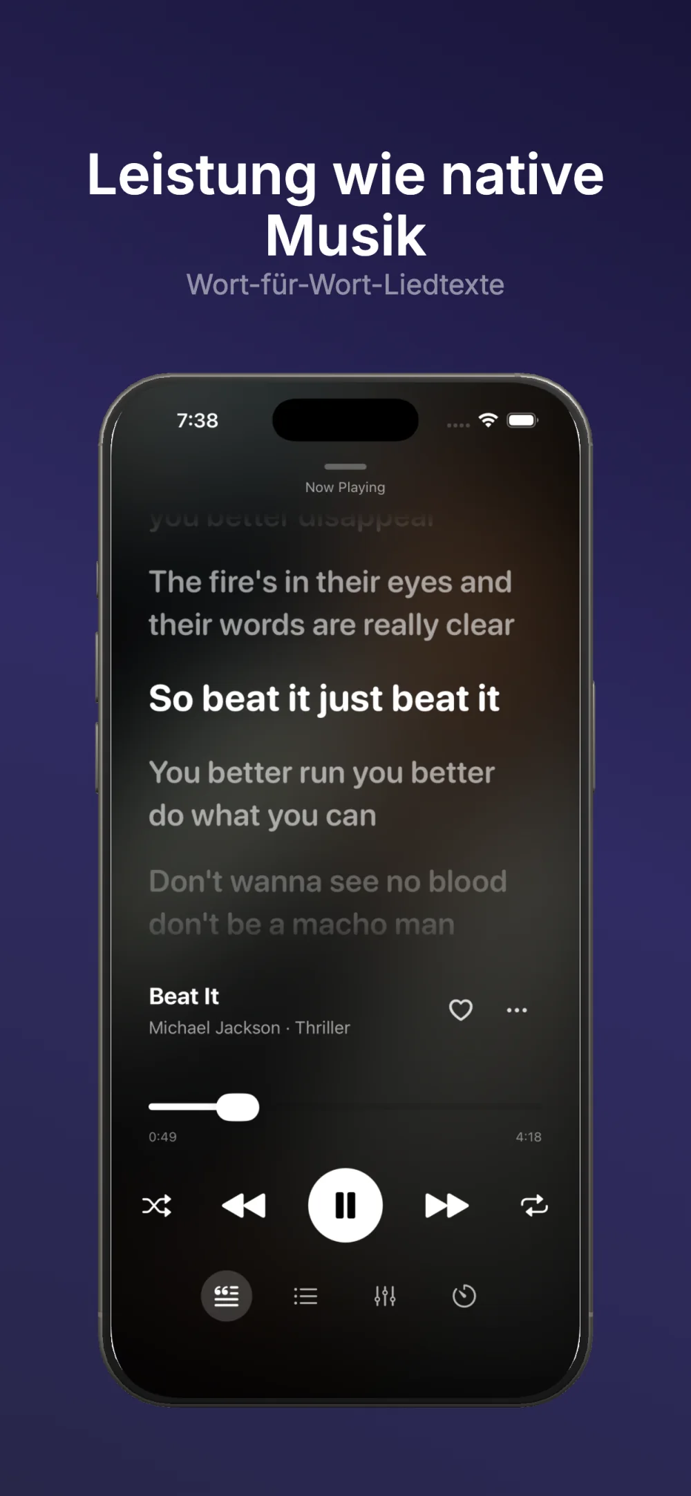 NetMusic-Player mit synchronisierten Songtexten