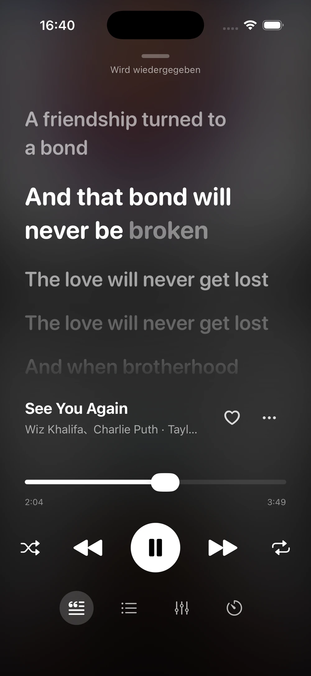 NetMusic-Player mit wortgenau synchronisierten Songtexten auf dem iPhone