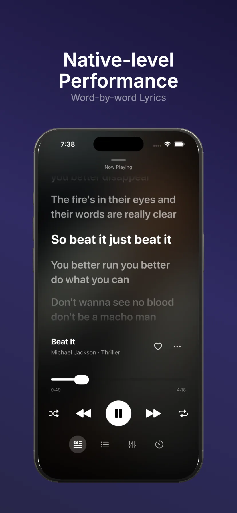 NetMusic player on iPhone